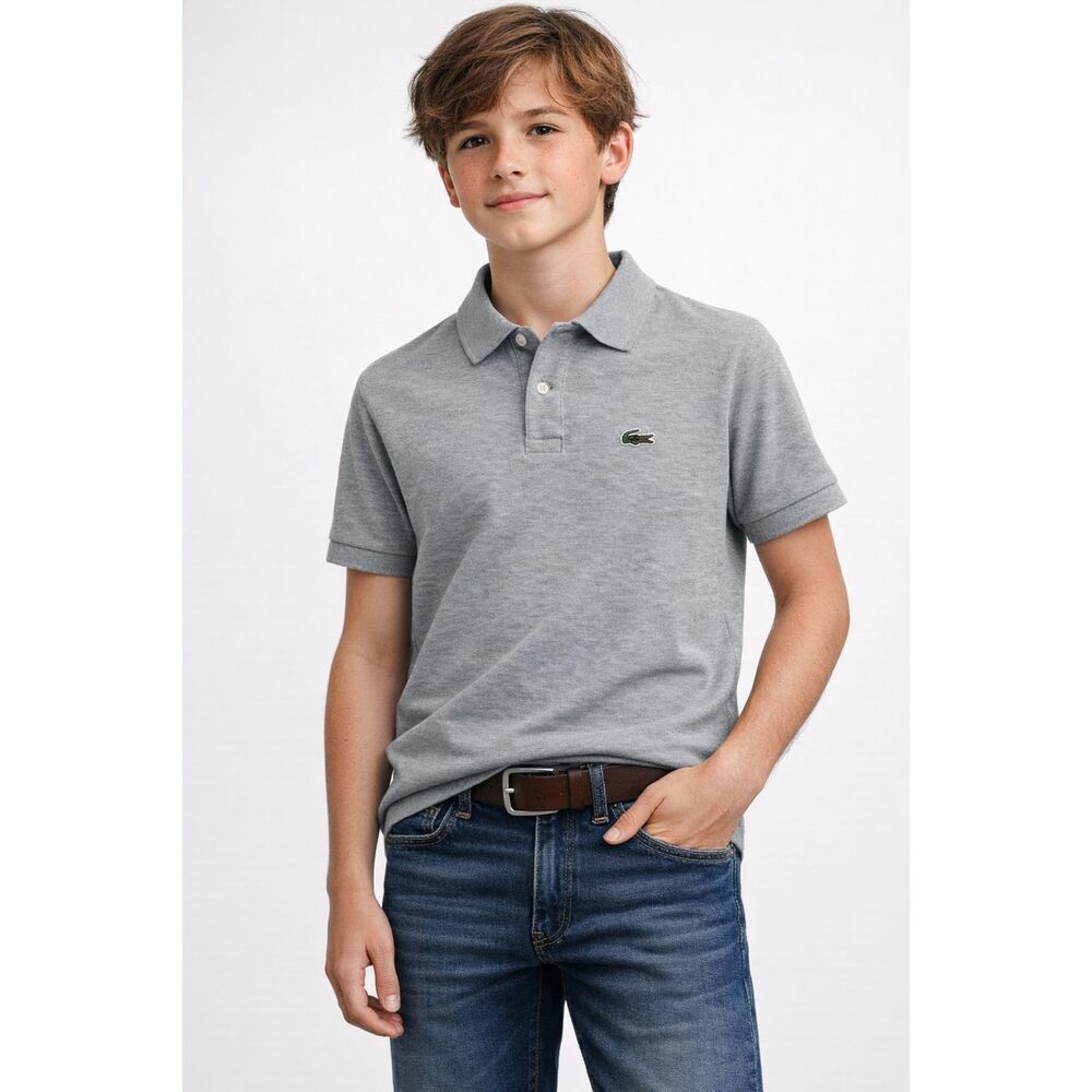 Lacoste Classic Grey Polo Shirt | 100% Cotton | Size 14 / 164cm